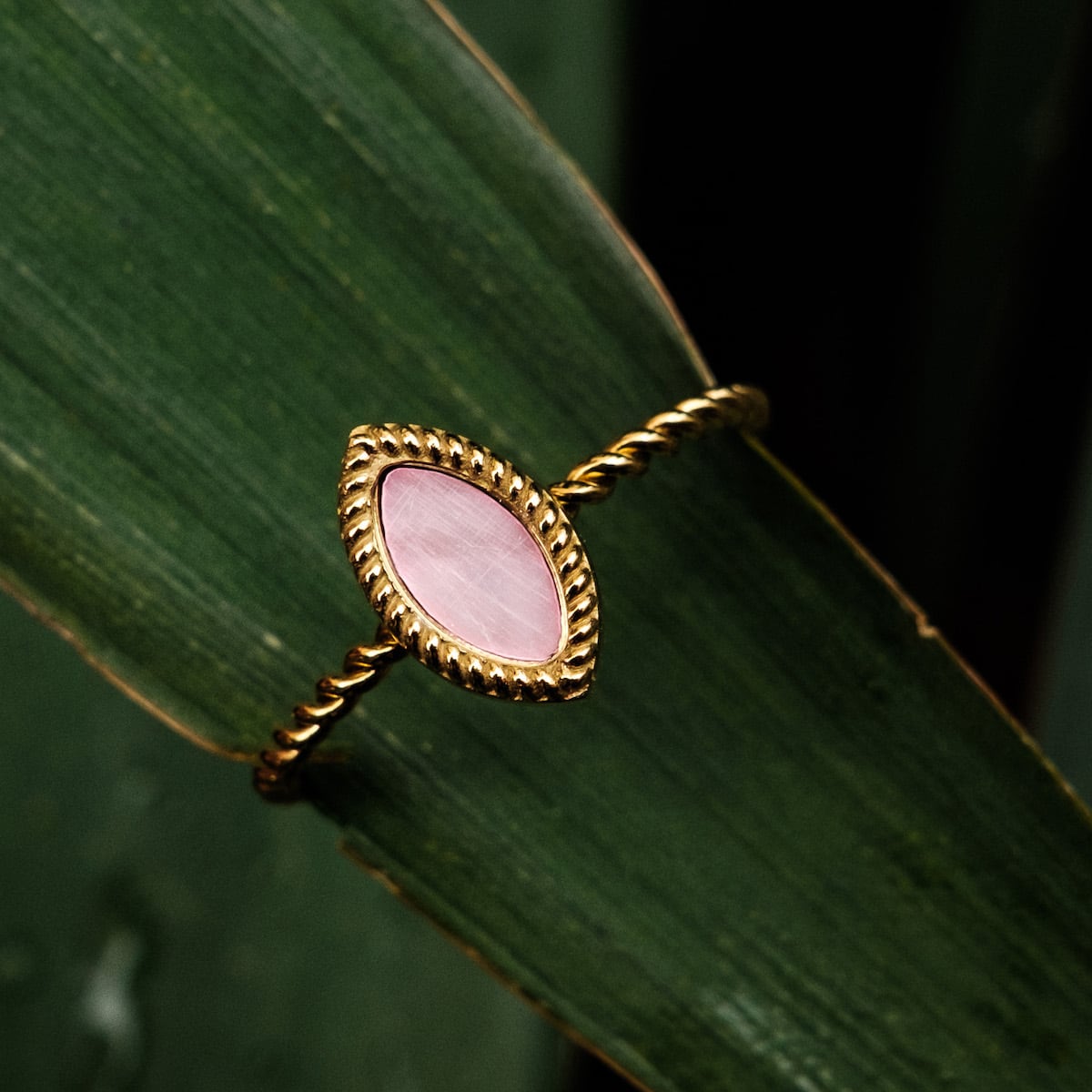 Visual Ring (Rosa Perlmutt/Gold)