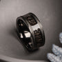 "Countless Ring", a stylish ring featuring a maple and dark gray design.