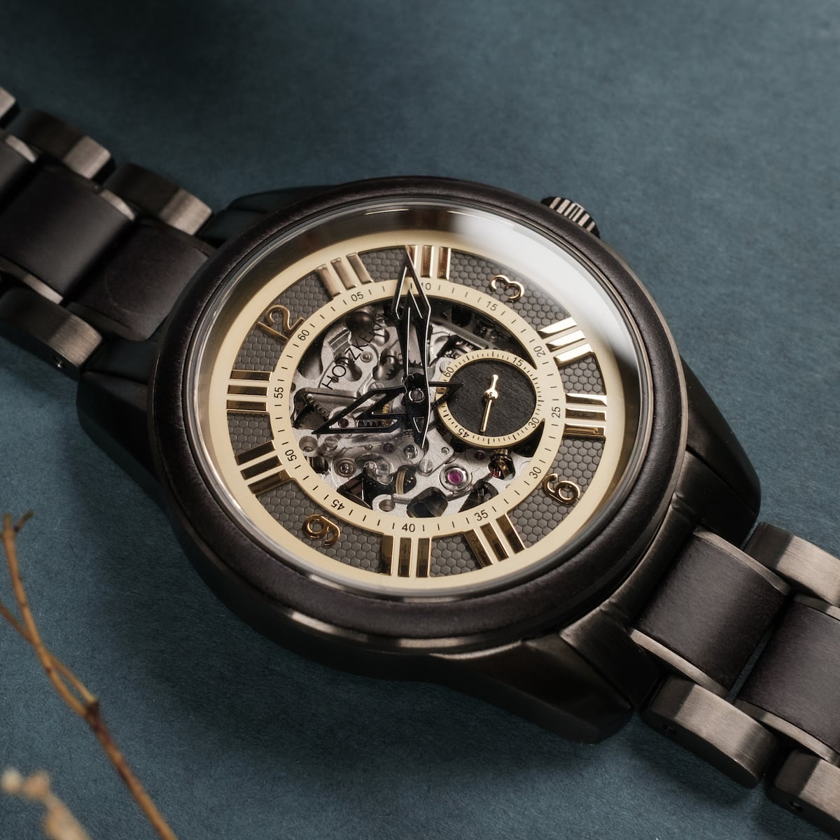 "Navona" watch featuring a sleek design with a sophisticated dial and metallic accents.