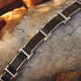 "Acapella" bracelet, crafted in leadwood and silver, with a polished and natural style.