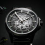 Flowfinder, an elegant watch with a maple and dark gray design, featuring a stylish modern dial.