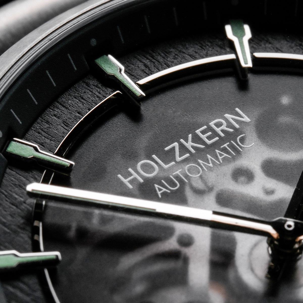 "Flowfinder" watch featuring a maple and dark gray design with sleek accents.