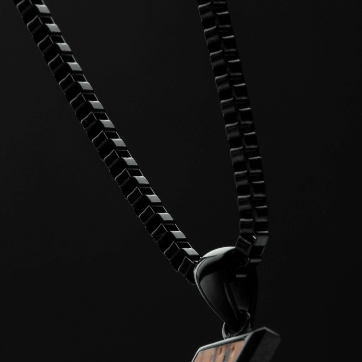 "Baritone Necklaces" - Elegant necklace featuring zebrawood and black accents.