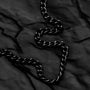 "Bodyguards Necklaces", a stylish dark gray chain necklace with a bold, sleek design.