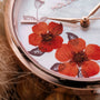 "Everbloom" watch with a plum blossom design and rose gold accents, showcasing a delicate and elegant style.