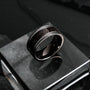 "Countless Ring" ring, featuring a sophisticated maple and dark gray design with a modern aesthetic.