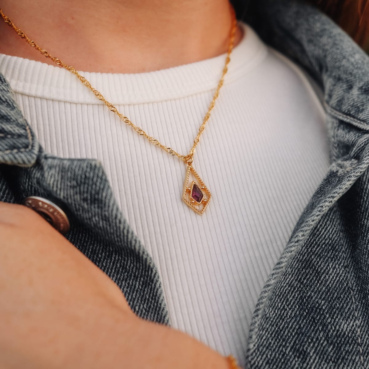 Daydreamer Necklace (Amethyst/Gold)