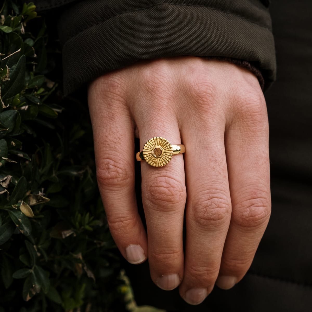 Stencil Ring (Koa/Gold)