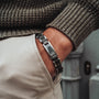 "Adagio" watch in marble gray, featuring a sleek, modern design with a stainless steel band.