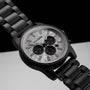 "Northwall" watch featuring a maple and rockgrey design with a textured, metallic dial and durable strap.