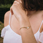 "Conceptual Bracelet": Elegant bracelet featuring nacre and gold, showcasing a modern and sophisticated style.