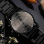 "Northwall", a watch featuring a sleek, minimalist design in maple and rock gray tones.