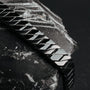 "Baritone" bracelet in maple and dark grey with a sleek, modern design.