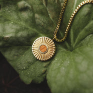 Stencil Necklace (Koa/Gold)