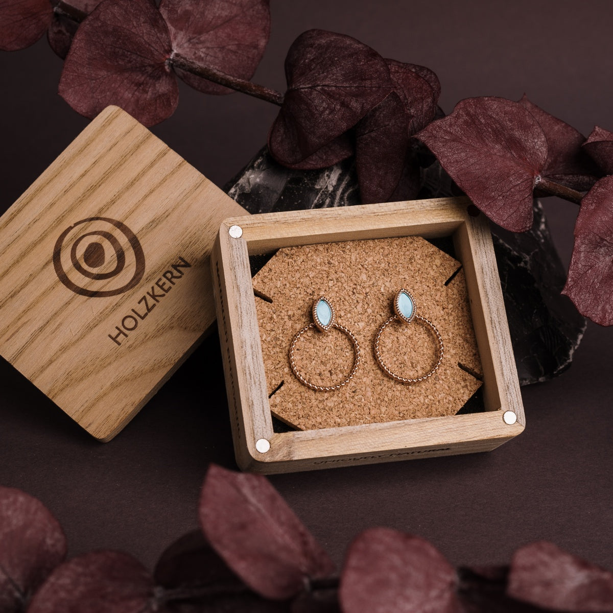 Visual Earrings (Mother-of-pearl/Rose Gold)