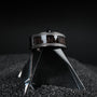 "Countless Ring", a stylish ring crafted from maple and dark gray, showcased with a modern and sleek design.
