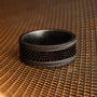 "Countless Ring" ring, crafted in maple and antique silver, featuring an elegant and intricate design.