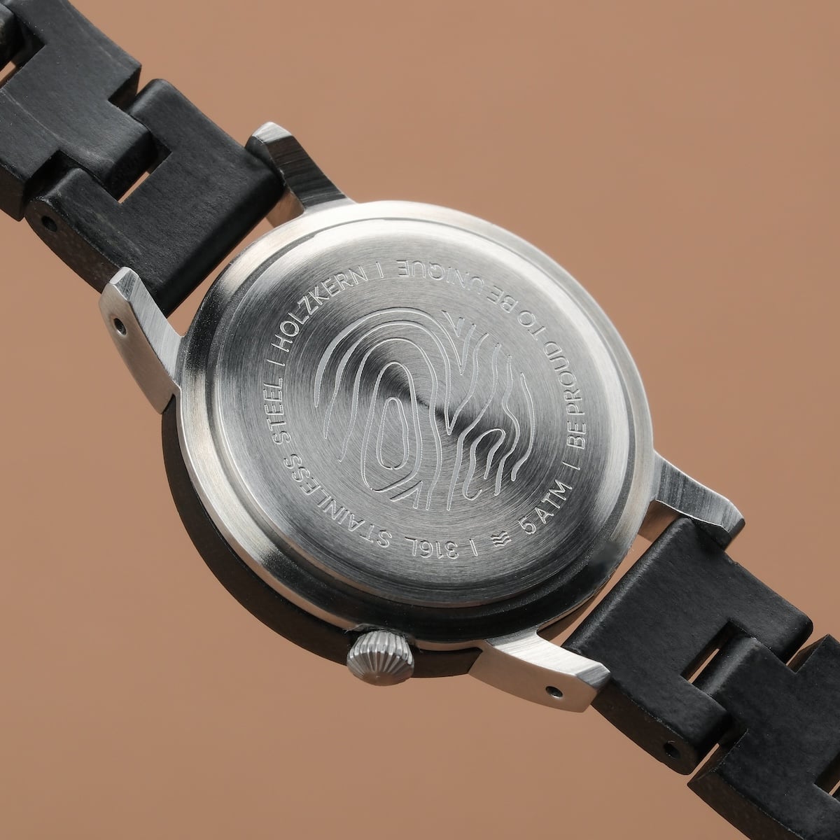 "Big Sur" watch, featuring a stainless steel back, with a sleek and modern style.