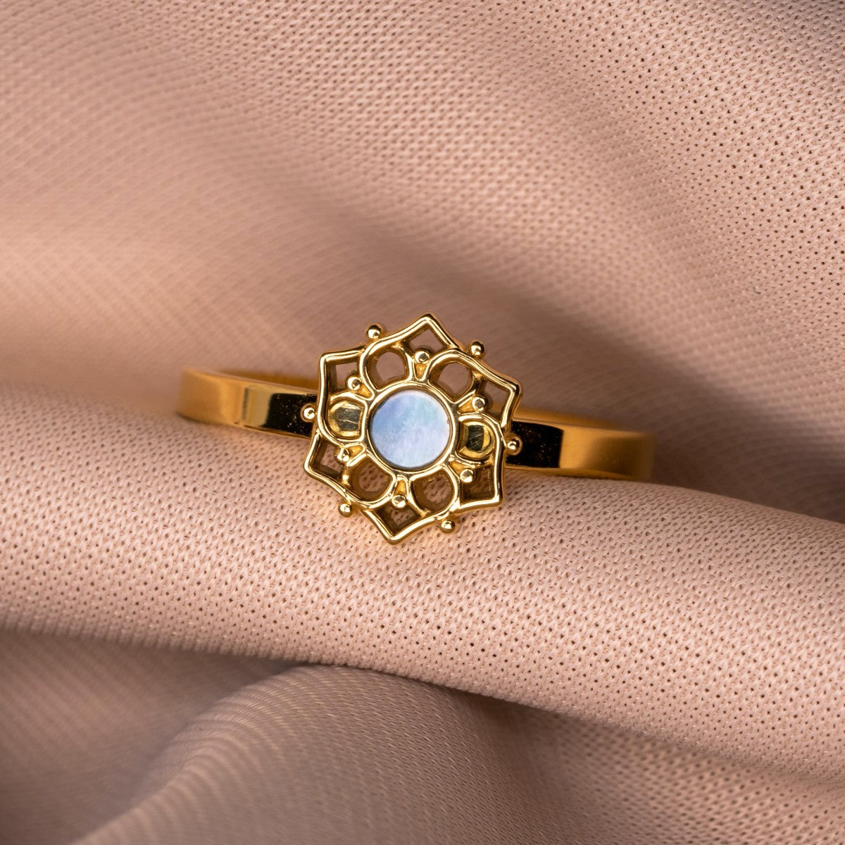 Composition Ring (Blaues Perlmutt/Gold)