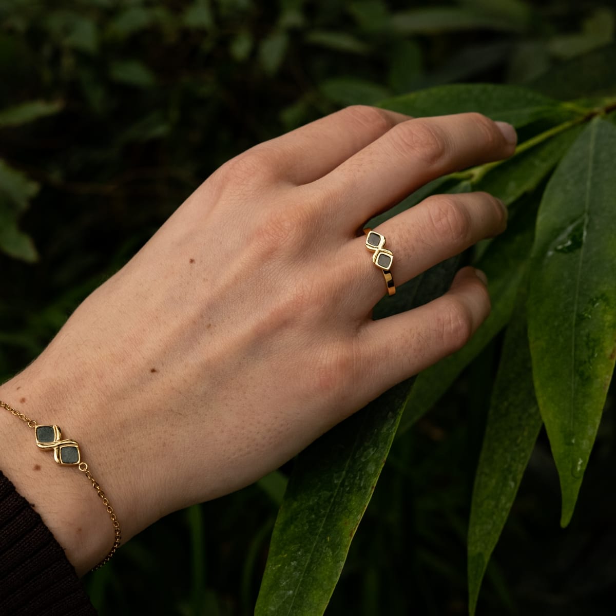 Mosaic Ring (Slate/Gold)
