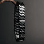 "Baritone" bracelet featuring a sleek maple and dark grey design.