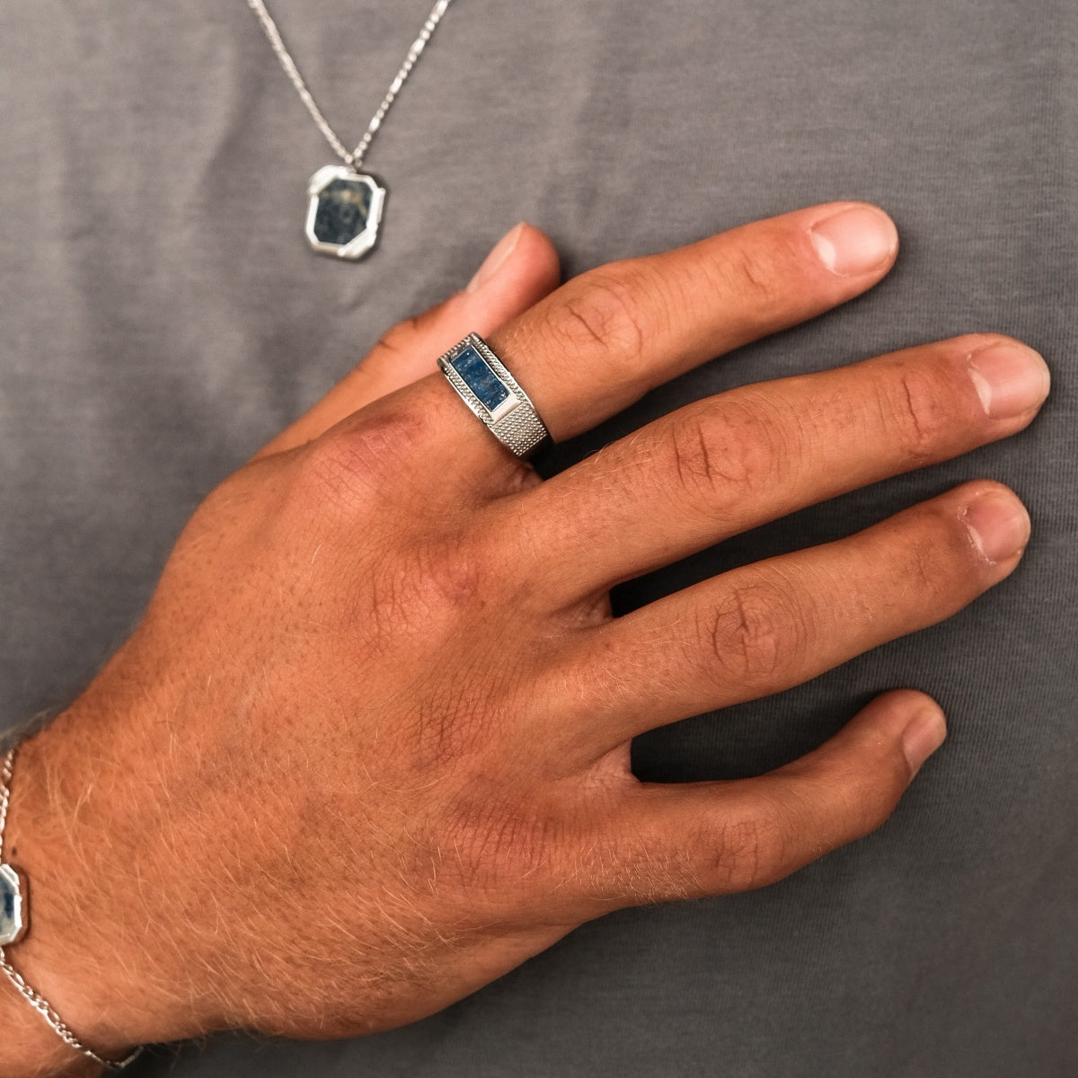 Planarity Ring (Lapislazuli/Silber)
