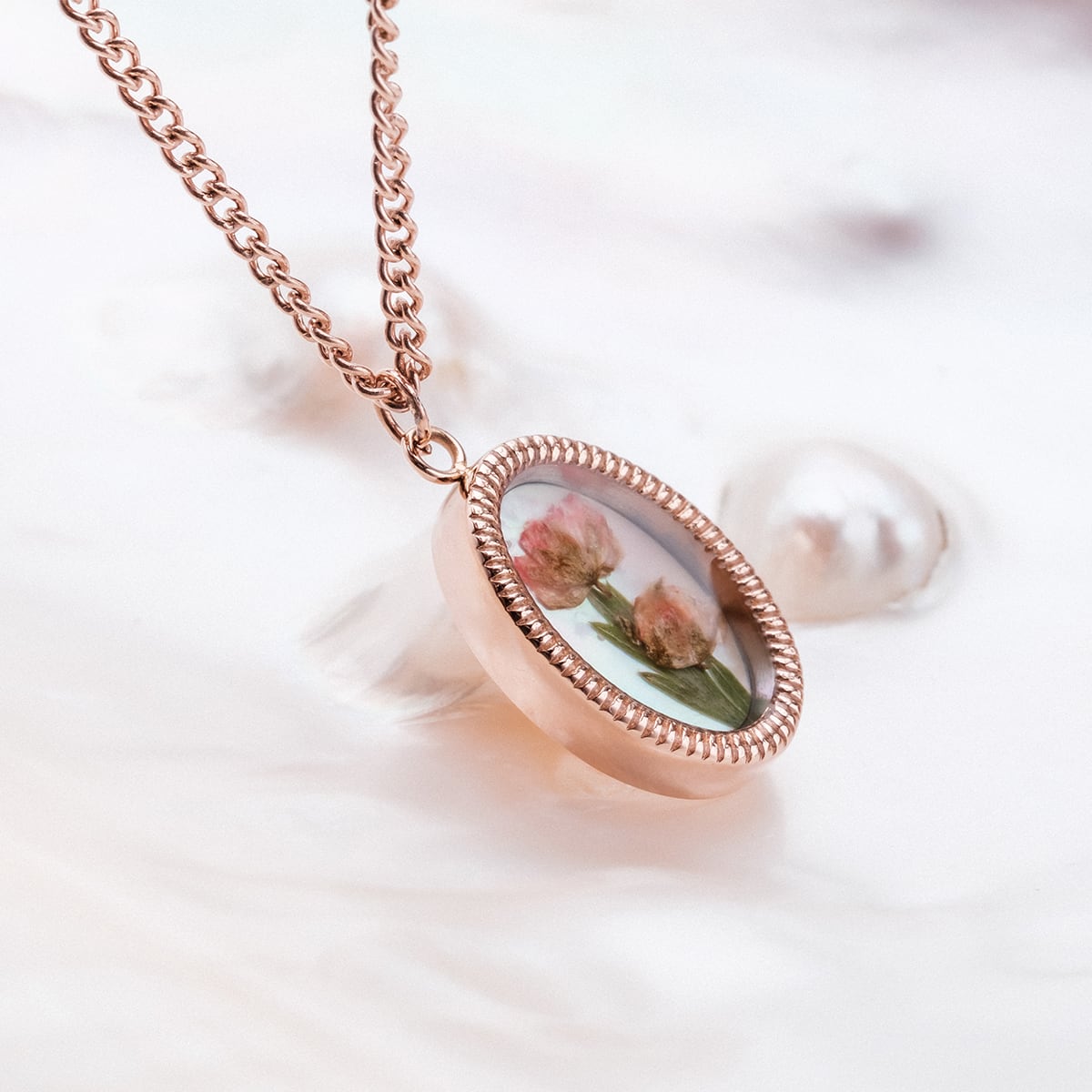 Wildflower Halskette (Blume/Rosé)