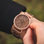 "Belvue" watch in Walnut/Walnut style with a sleek, sophisticated design.