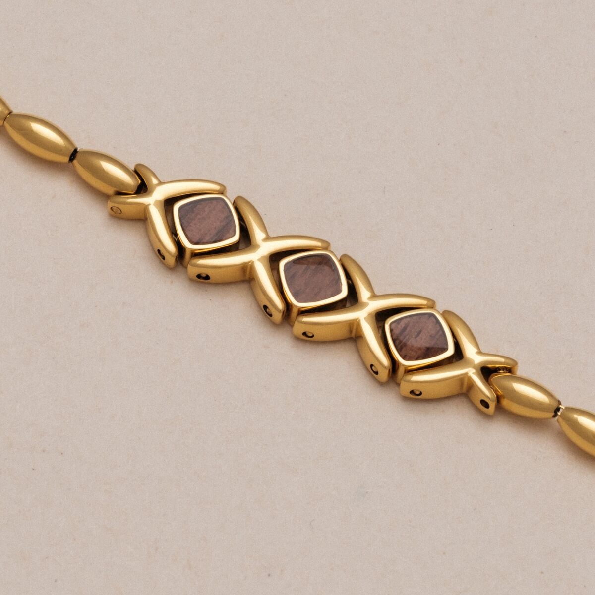 Mosaic Strap (Walnut/Gold) Ii