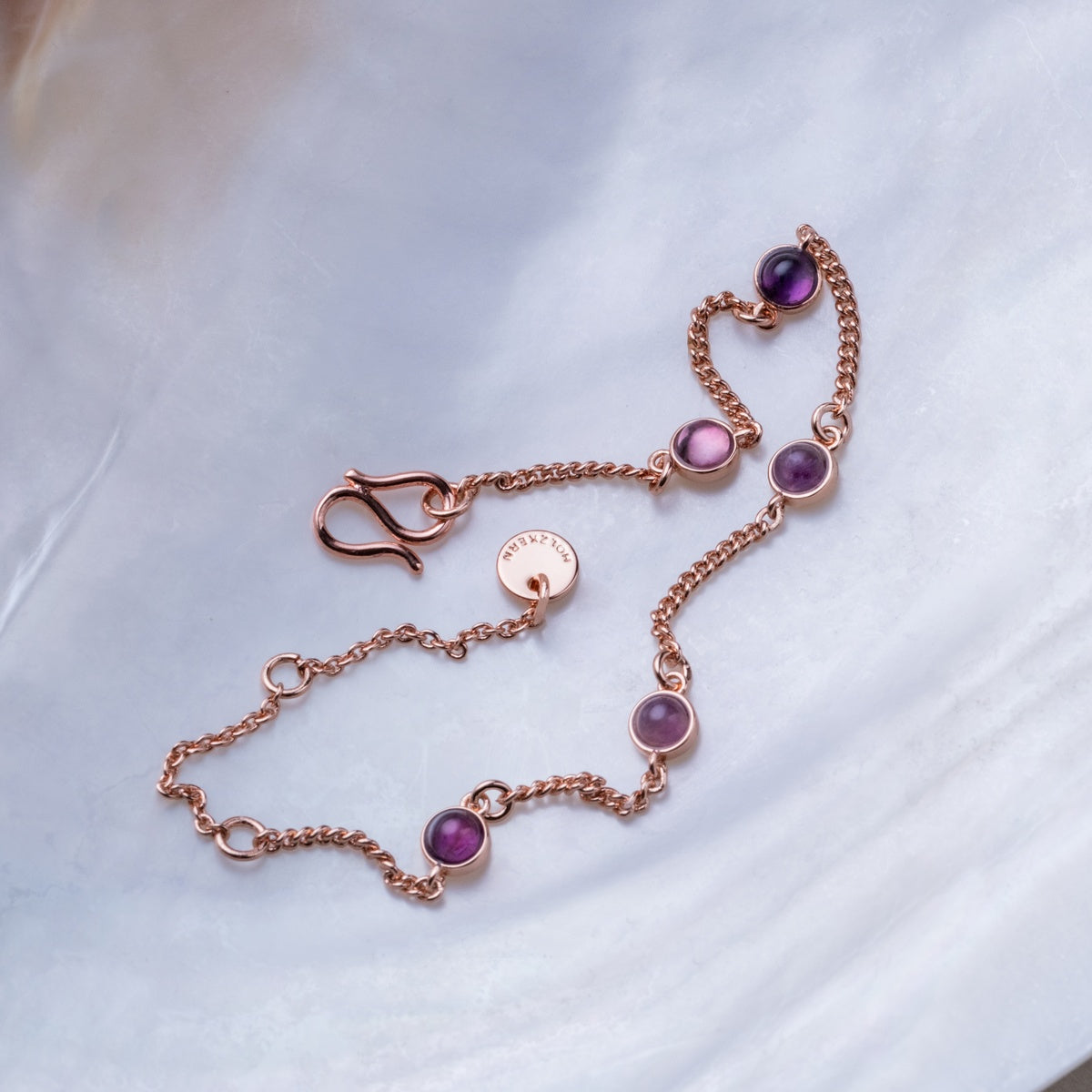 Dewdrops Armband (Amethyst/Rosé)
