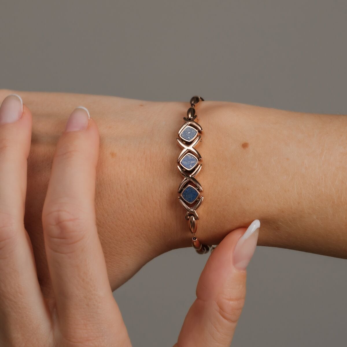 Mosaic Strap (Lapis Lazuli/Rose Gold) Ii