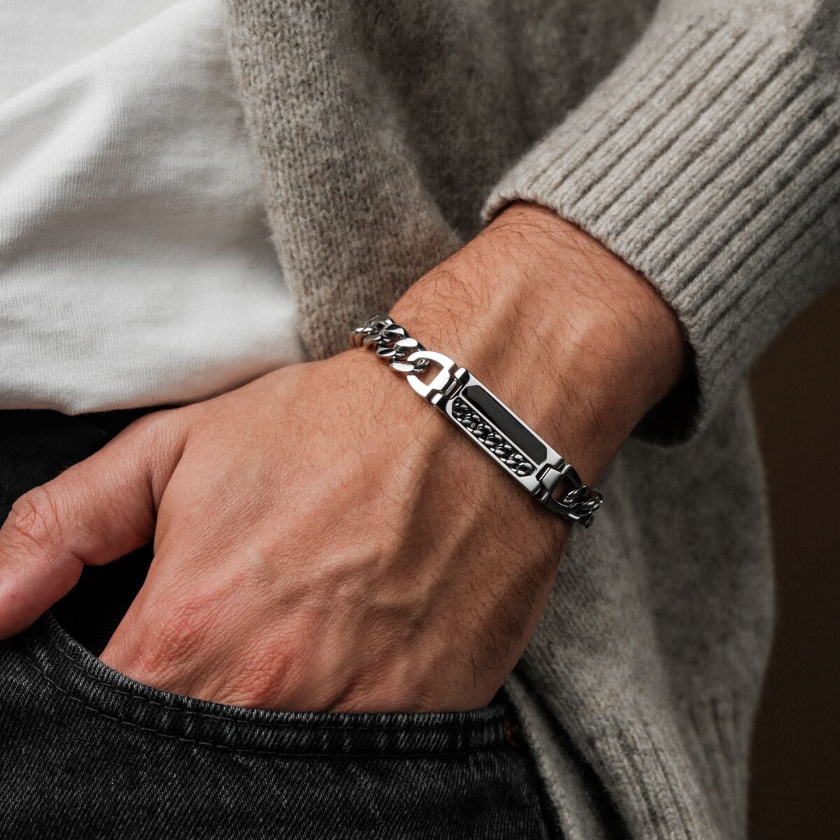 Outlands Armband (Walnuss/Silber)