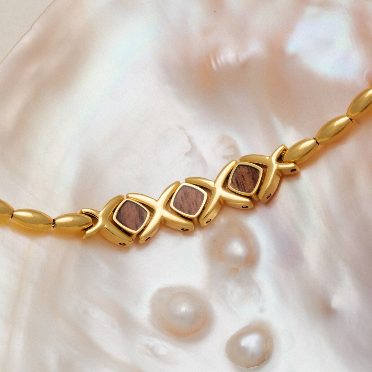 Mosaic Strap (Walnut/Gold) Ii
