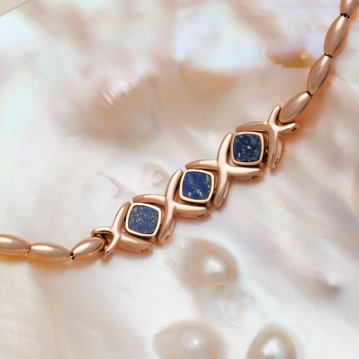 Mosaic Strap (Lapis Lazuli/Rose Gold) Ii