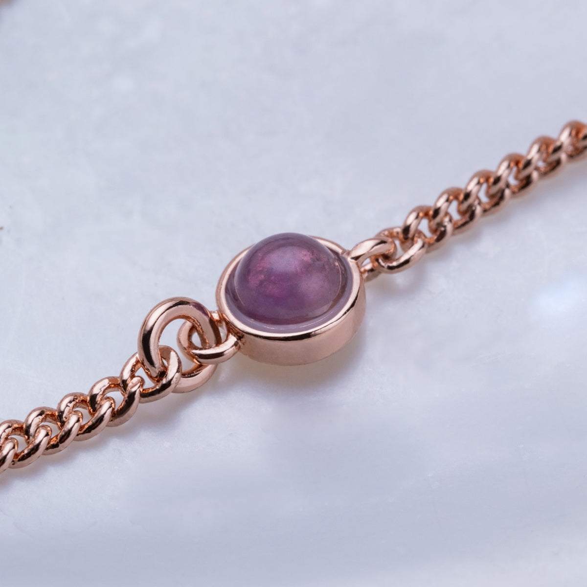 Dewdrops Armband (Amethyst/Rosé)