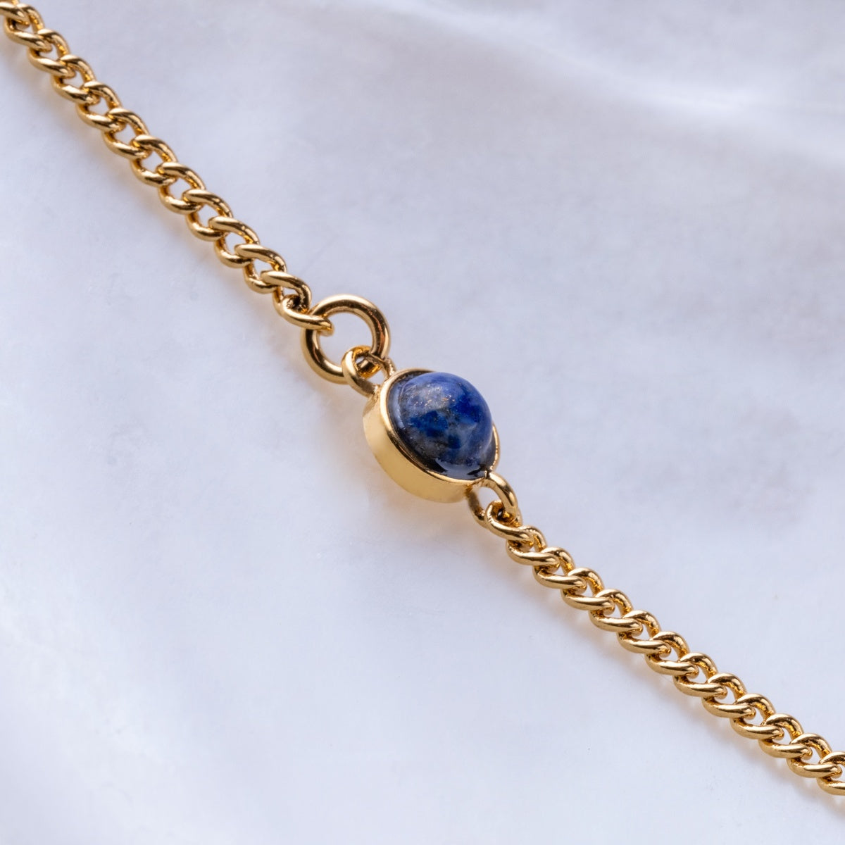 Dewdrops Halskette (Lapislazuli/Gold)