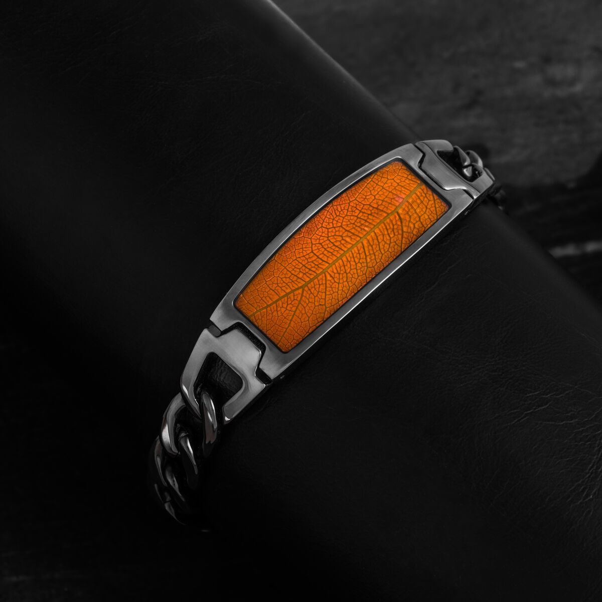 Modulus Armband (Blatt/Dunkelgrau)