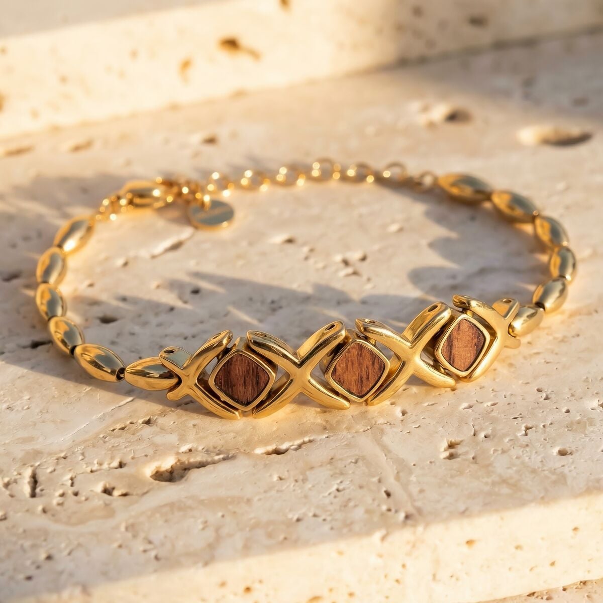 Mosaic Strap (Walnut/Gold) Ii
