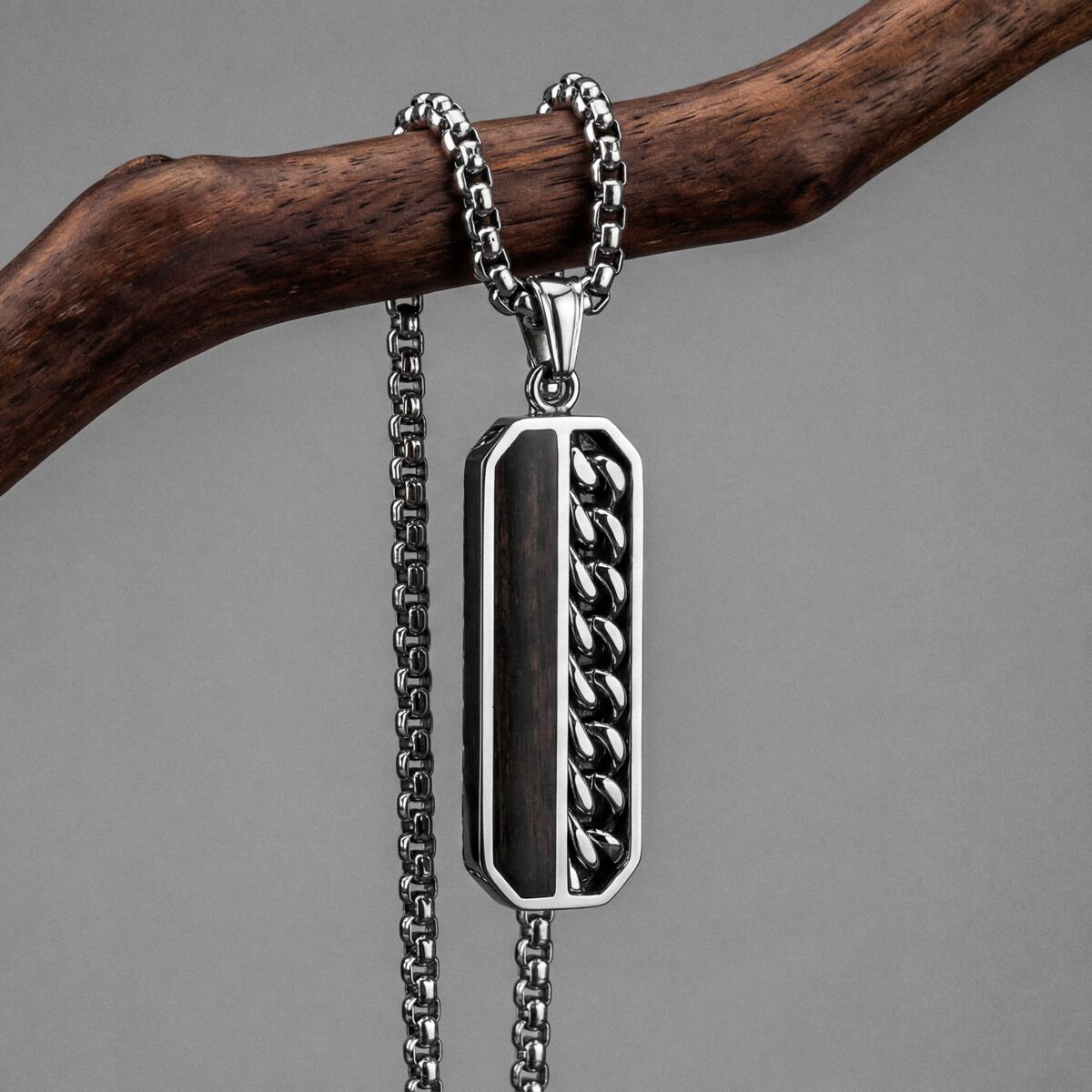 Outlands Necklace (Walnut/Silver)