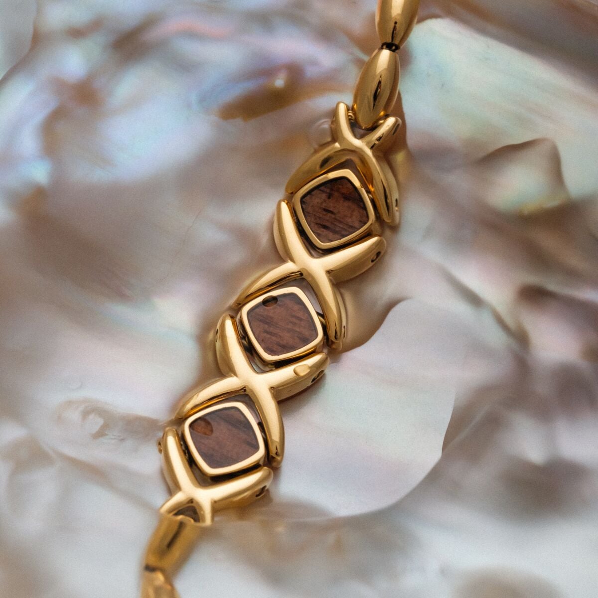 Mosaic Strap (Walnut/Gold) Ii