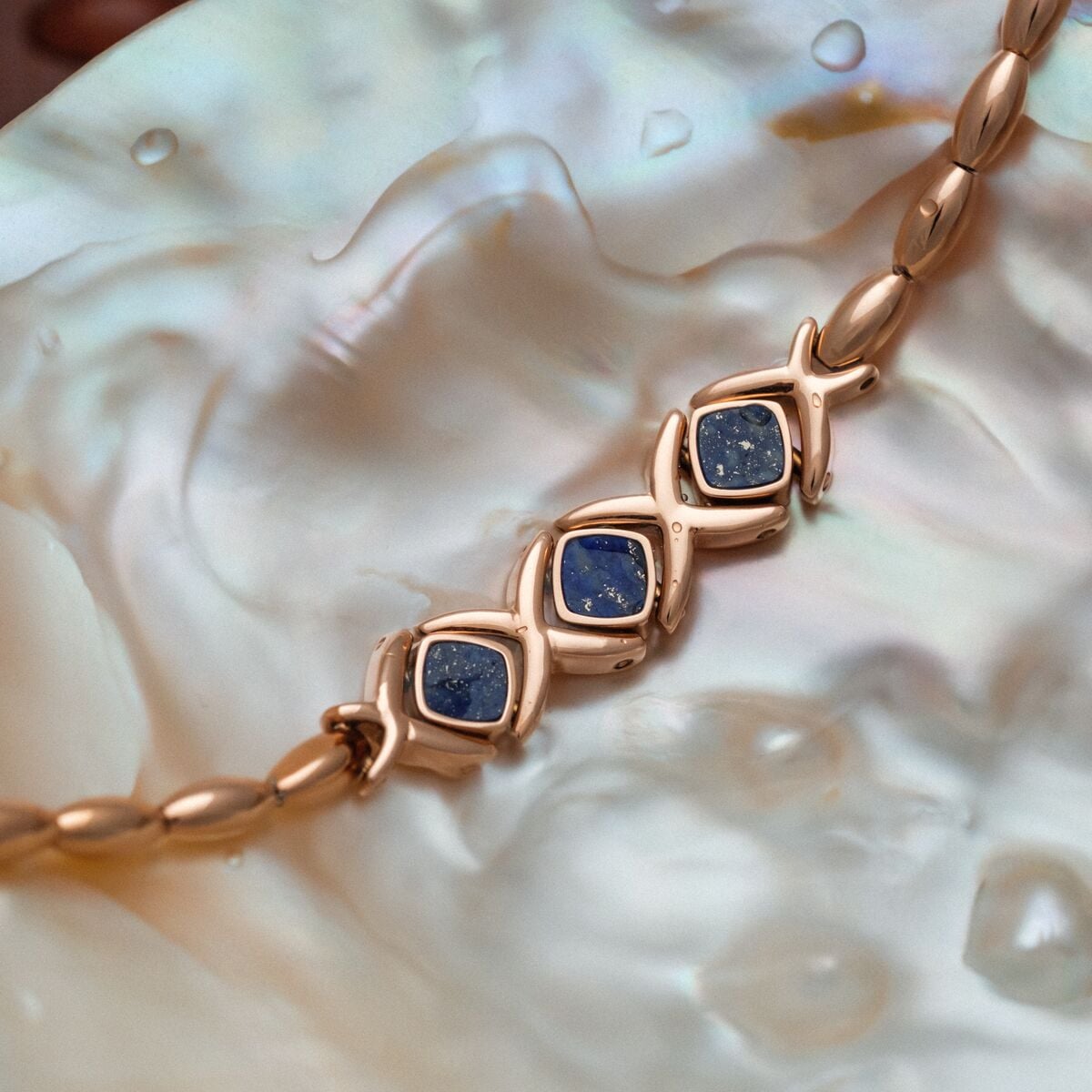 Mosaic Armband (Lapislazuli/Rosé) II