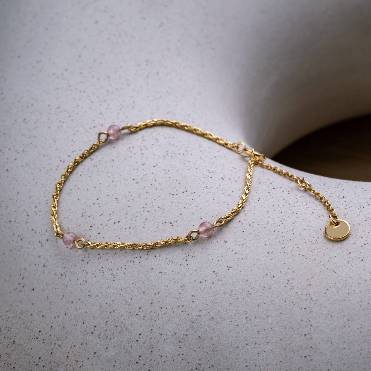 Dewdrops Armband (Sonnenstein/Gold)