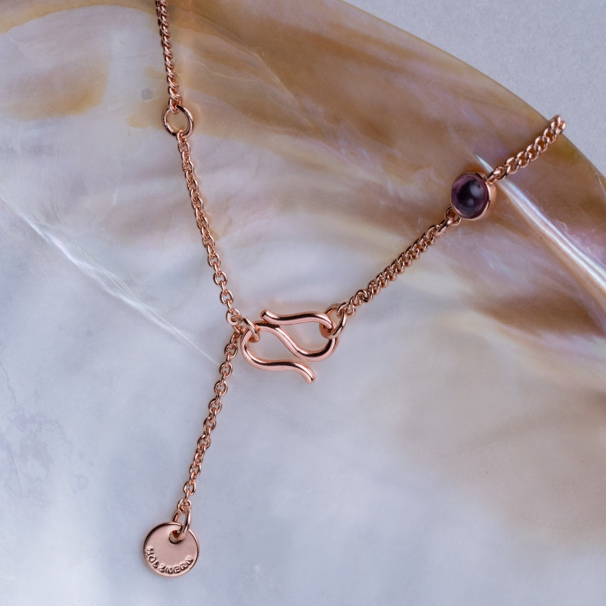 Dewdrops Armband (Amethyst/Rosé)