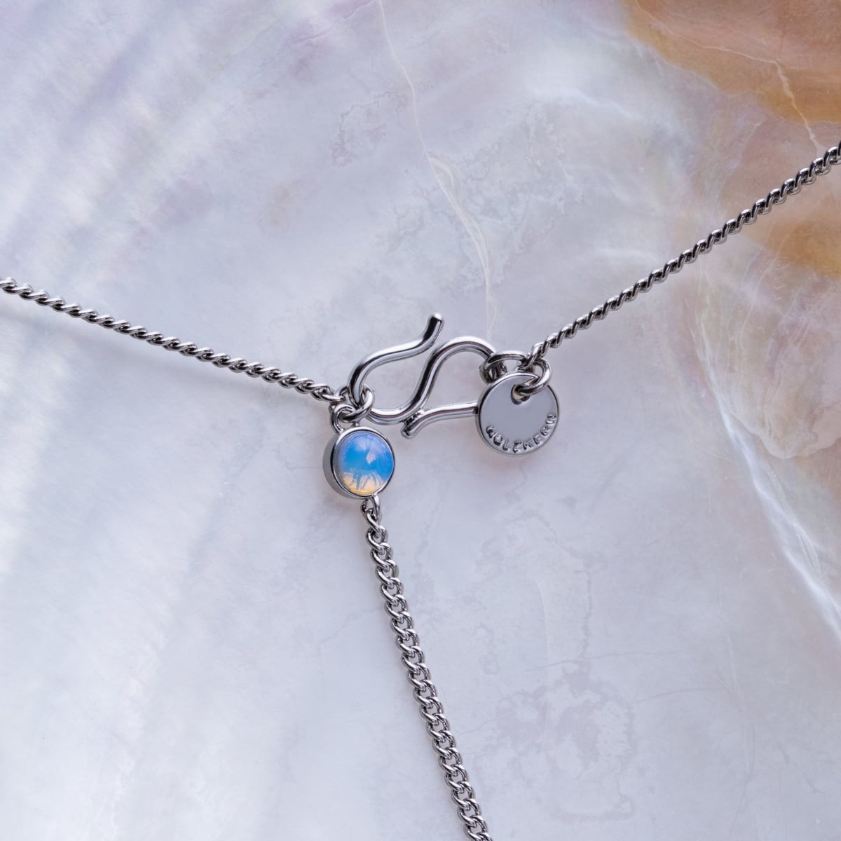Dewdrops Necklace (Moonstone/Silver)