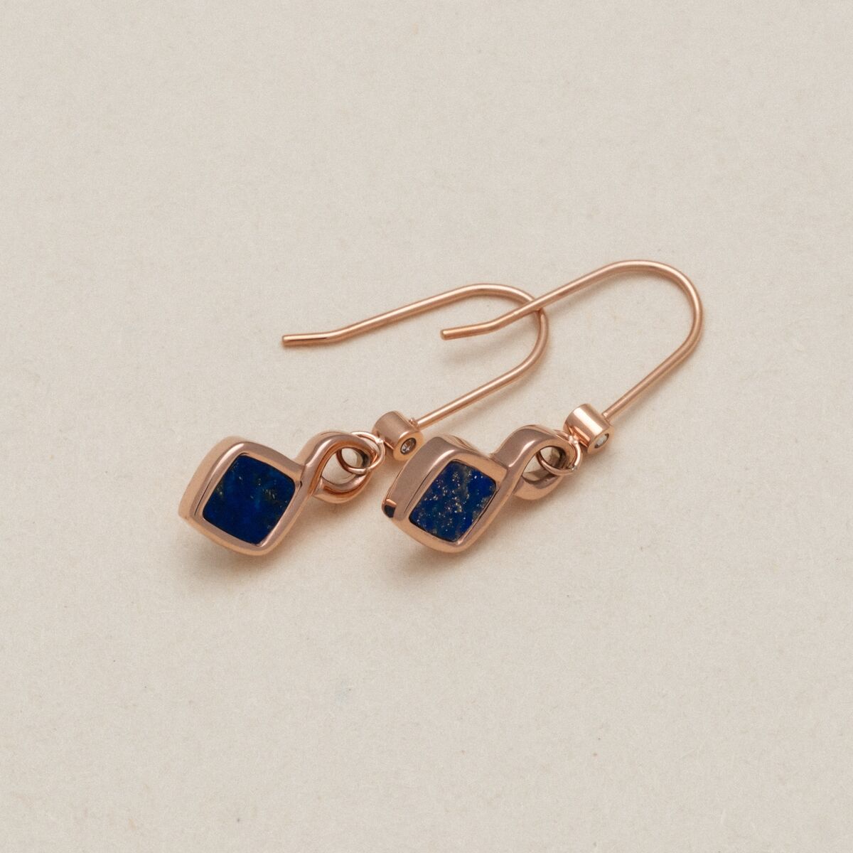 Mosaic Earrings (Lapis Lazuli/Rose Gold) Ii