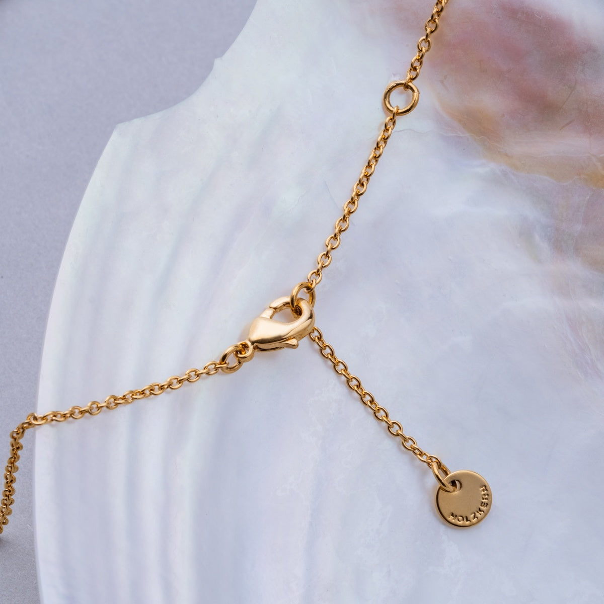 Dewdrops Halskette (Granat/Gold)