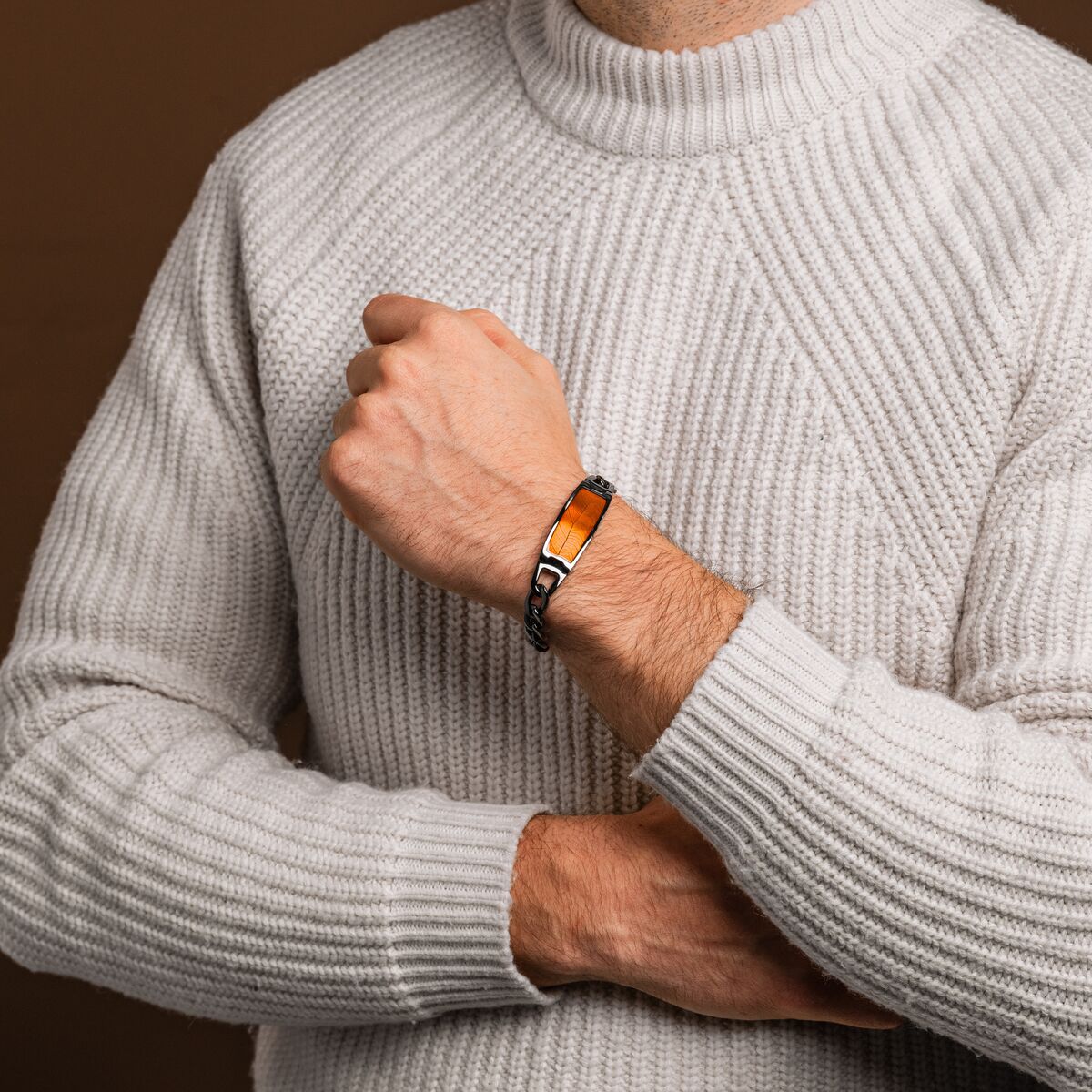 Modulus Armband (Blatt/Dunkelgrau)