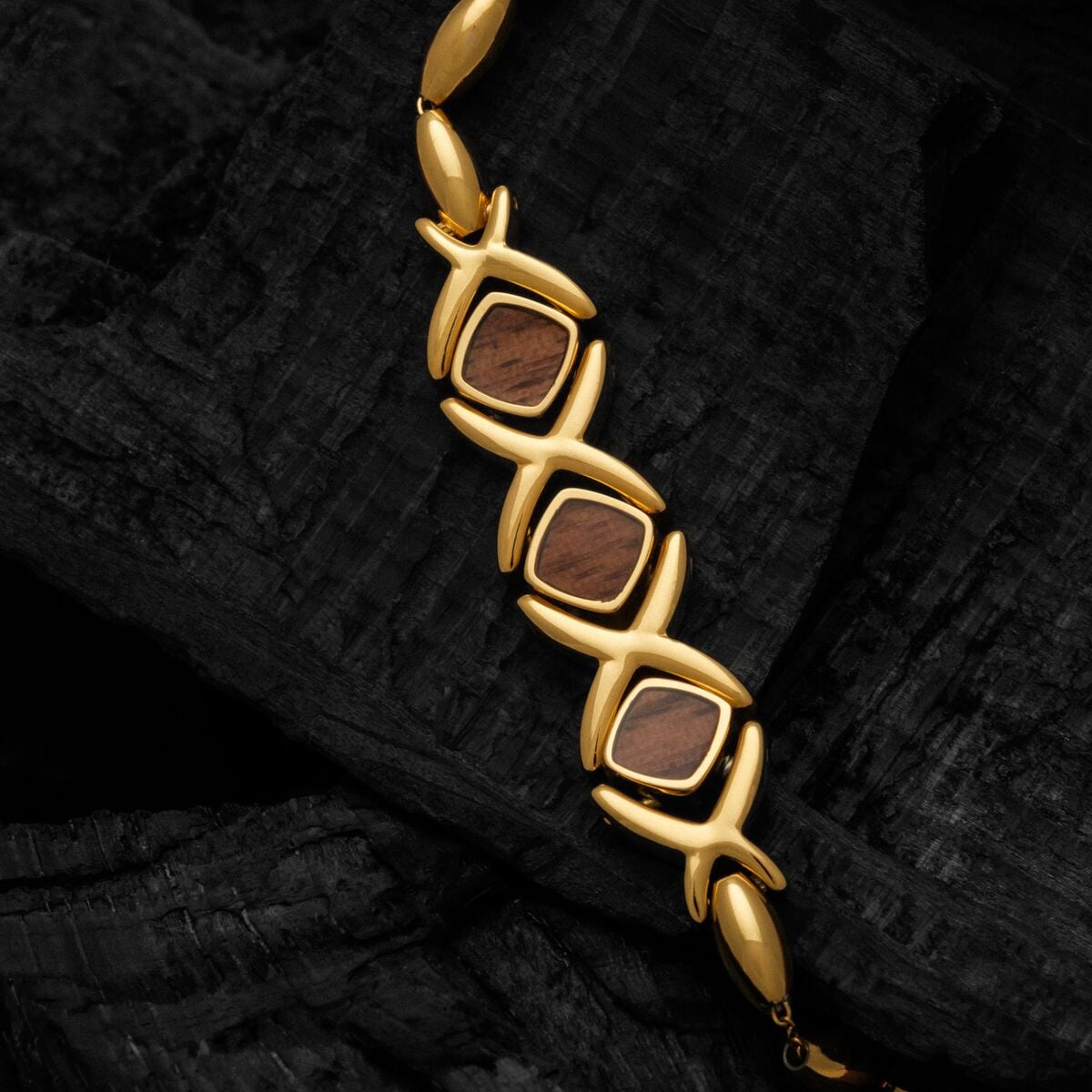 Mosaic Strap (Walnut/Gold) Ii