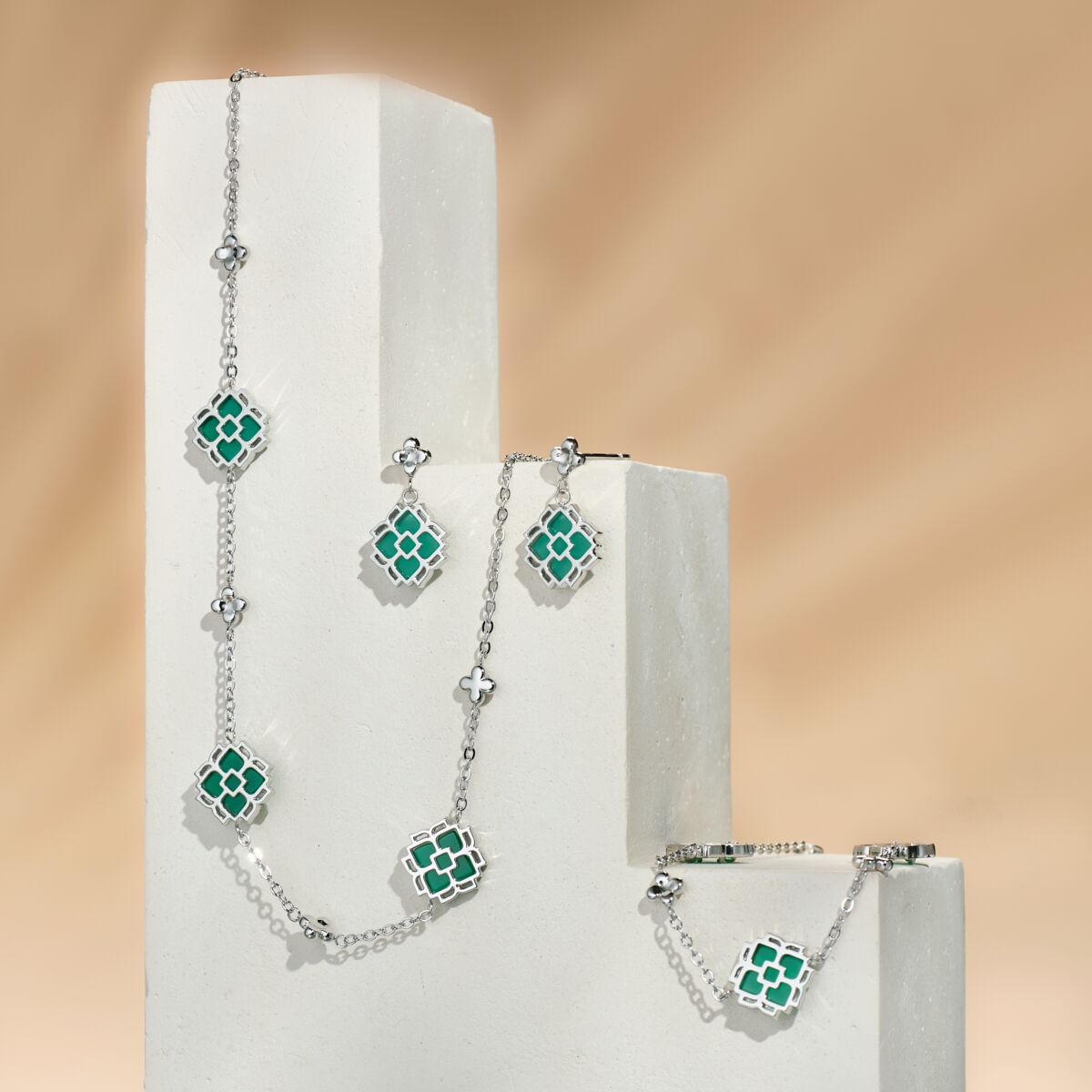 Midsommar Ohrringe (Achat/Silber)