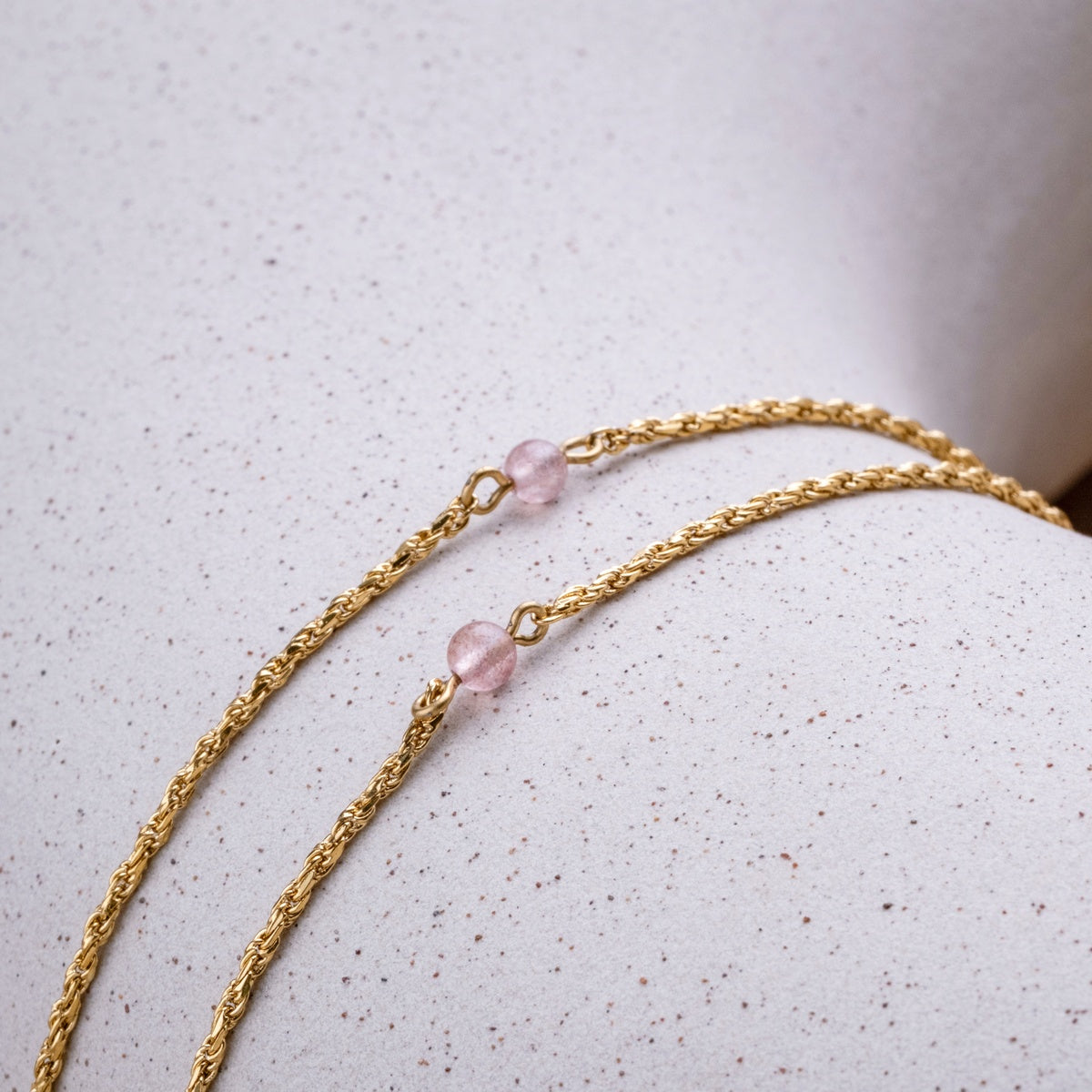 Dewdrops Halskette (Sonnenstein/Gold)